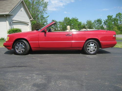 Convertible 1994 hot red mercedes benz e-class e320