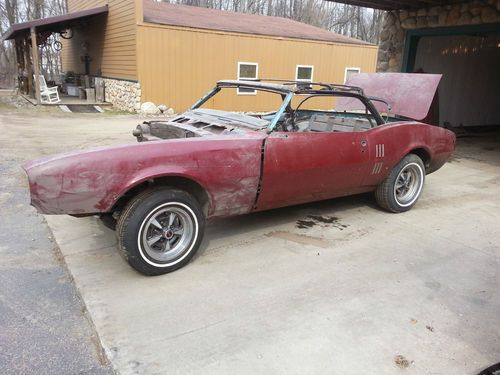 1968 pontiac firebird convertible barn find project pro touring ! no reserve!!!