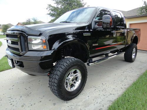 2007 ford f250 outlaw edition lifted 4x4 crew cab diesel florida black beauty