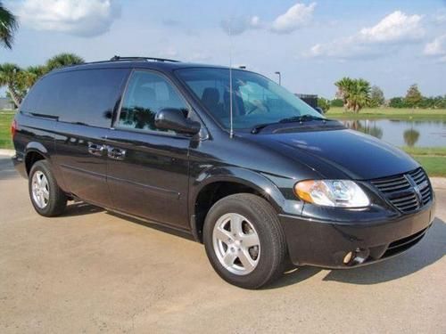 2005 dodge grand caravan black sxt mini passenger van 4-door 3.3l