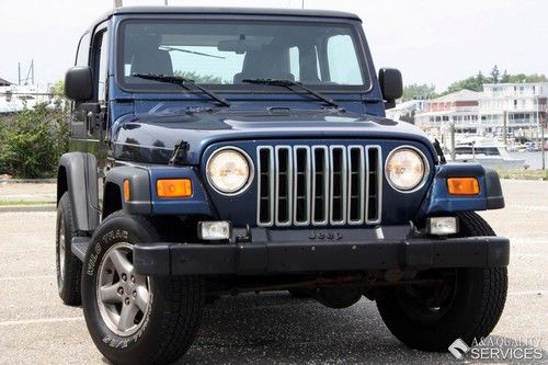 2003 jeep wrangler sport 4wd hard top 6 cyl a/c rear seat leather alloy wheels