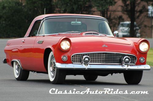 1955 ford thunderbird torch red 292 v8 automatic; power steering+seats+windows