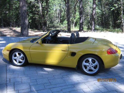 2002 porsche boxster roadster convertible 5 speed  yellow &amp; black / no reserve