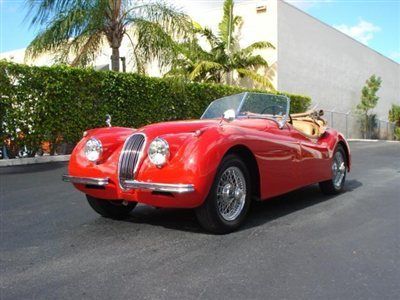 1954 jaguar xk 120 rare classic red frame off restoration show quality beauty