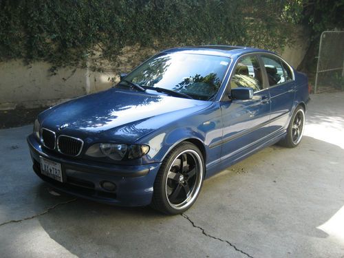 2002 blue bmw 330xi 3-series awd/custom 19" black rims/audio/alarm/remote start