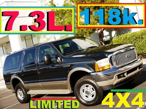 Limited, turbo diesel, 7.3l. 4x4, 3-rd seat, rollover cage, low 118k. no reserve