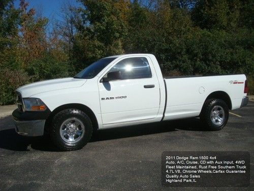 2011 dodge ram 1500 4x4 off road 4.7l v8 fleet maintained truck cd/aux carfax