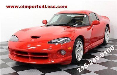 2002 dodge viper gts coupe 6 speed red/saddle low miles super rare one owner car