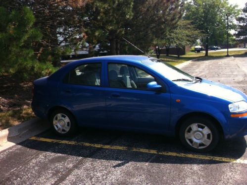Chevy aveo - blue, 4-door, in good condition, 1 family owned, maintained well