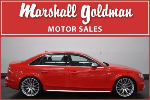 2013 audi s4 misano red pearl effect black leather 1,700 miles carbon b&amp;o nav