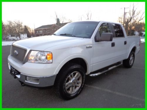 2005 ford f-150 crew cab lariat 4x4 v-8 clean carfax leather sunroof no reserve