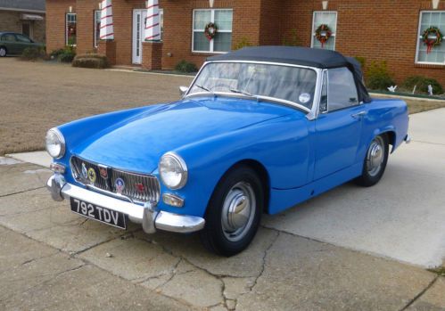 1964 mg midget mark ii, rhd england import, 33k miles, blue