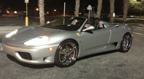 2001 ferrari 360 spider convertible only 11k miles, chrome wheels,+ many extras