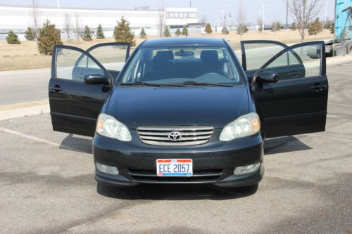 2003 toyota black corolla s 1 owner - reliable car - great gas mileage - clean!!