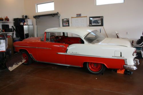 Restored 1955 chevy hardtop red/white