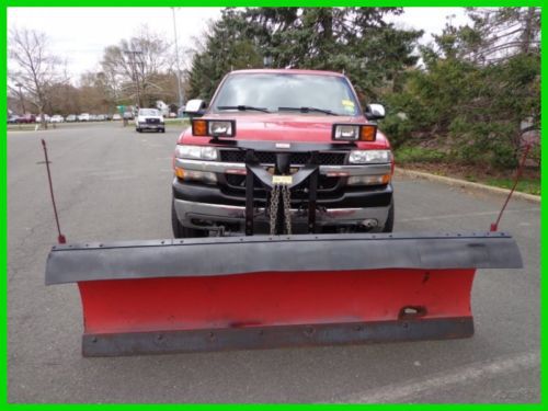 2001 chevy 2500hd service utility truck ext cab 4x4 western plow no reserve