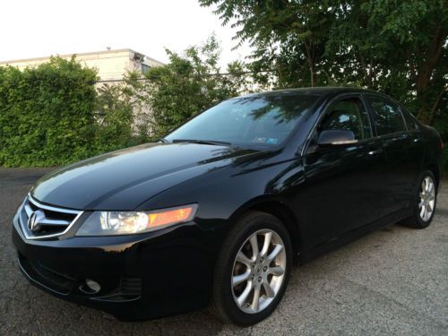 2007 acura tsx 6 spd manual 1 owner clean carfax black beauty loaded leather !!!
