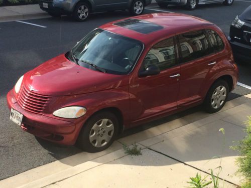 2005 chryslerl pt cruiser 4 door red sold as is; needs transmission work