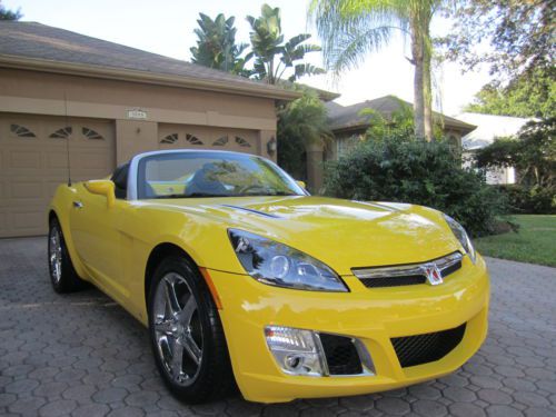 2008 saturn sky convertible red-line edition leather chrome whls xm 1 owner mint