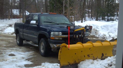 2002 chevy silverado 2500hd ls 4x4 extended cab minute mount 8ft fisher plow