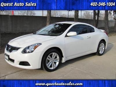 2012 altima 2.5l s coupe white 1 owner carfax under warranty 24k auto we finance