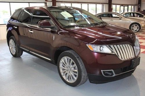 2011 lincoln mkx awd 4dr nav cam roof loaded factory warranty