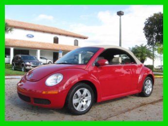 07 red automatic 2.5l i5 vw bug convertible *one florida owner *monsoon sound