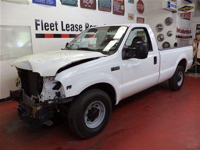 No reserve 2001 ford sd f-250 xl,"as is" w/ damage, 1 owner off corp.lease