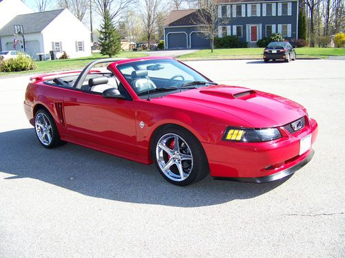 1999 ford mustang gt red convertible 2-door 4.6l