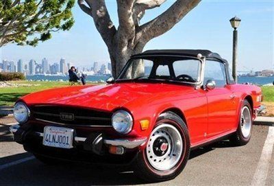 1974 triumph tr6 roadster red excellent inside &amp; out classic sporty beautiful