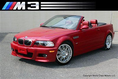 *look!* 2002 bmw m3 convertible 6-speed red chrome loaded! 01 03 04 05 z3 330 z4