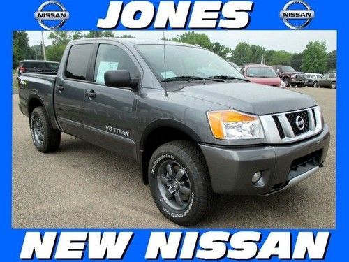 New 2013 nissan titan 4wd crew cab pro-4x msrp $41190 gun metallic