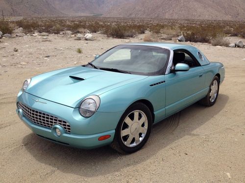 2002 ford thunderbird convertible, turquoise, 32,000 mile one owner southern cal