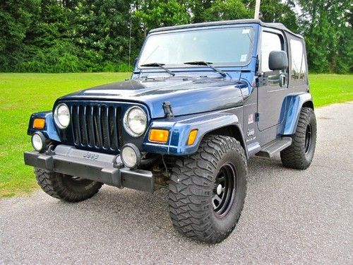 03 jeep wrangler x 4x4 4wd freedom edition patriot blue automatic