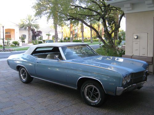 1970 chevrolet chevy  chevelle  convertible  one owner