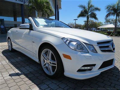 E550 cabriolet p-2 red leather ventilated seats navigation bi-xenon keyless-go