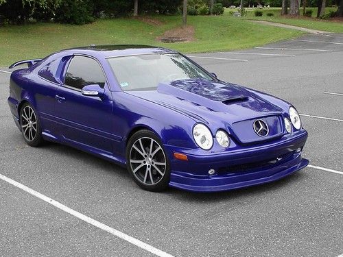 Mercedes clk, gt 430 prototype body kit, blue, one of a kind, gray interior