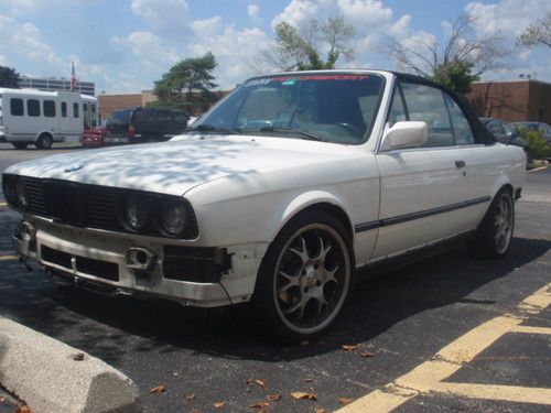 1990  bmw e30 325i convertible white 105k miles upgraded clean