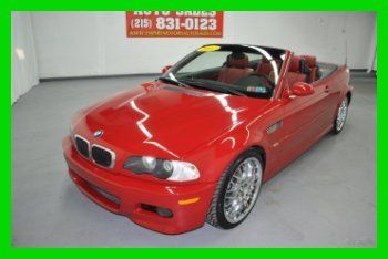 02 bmw m3 convertible red/red nav only 96k no reserve
