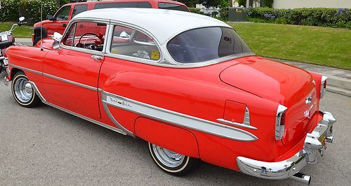 Old classic 1954 chevy belair 2 door sedan