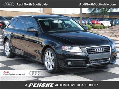 Certified-a4 avant- awd- leather- sun roof-clean car fax-one owner- black-28k