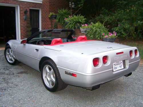 Rare 1 of 68 1996 lim ed corvette convertible lt4 silver/red