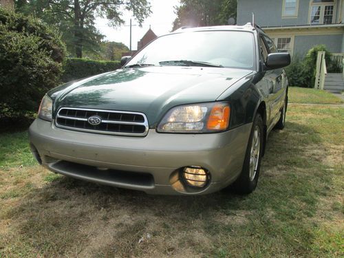 2001 subaru outback  wow!! one owner, great shape clean green awd wagon $ave nr