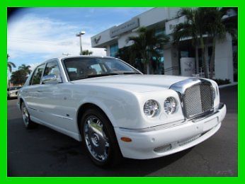 08 arctica white 6.8l v8 arnage concours limited edition*recessed bentley badges