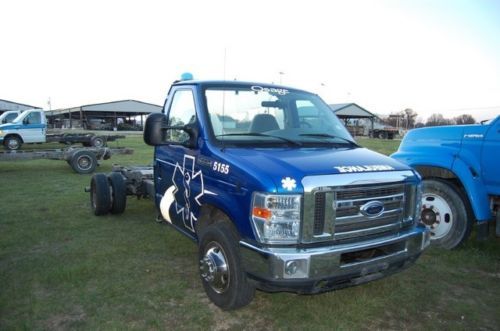 Ford e 450 powerstroke diesel cab  chassis ambulance 1 owner fleet e 350  f 450