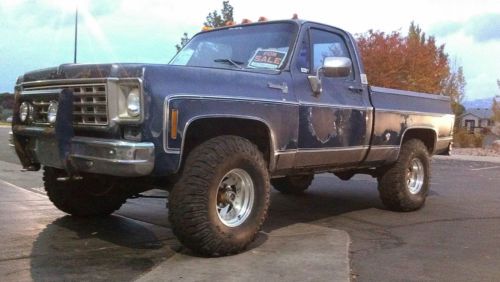 Chevrolet chevy gmc k10 1500 blue 350 454 4x4 four wheel drive off road lifted