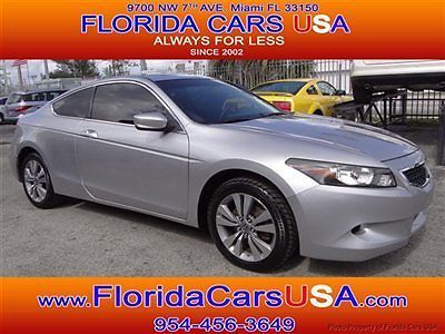 Honda accord ex-l coupe 1-owner low miles 2.4l-l4 engine florida leather perfect