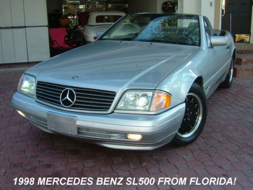 1998 mercedes benz sl500 from florida! low miles, one owner, garage kept! look!