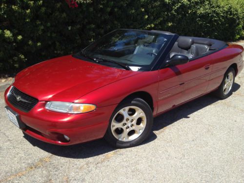 Red convertible black leather last of the durable 2.5 engine california no rust!