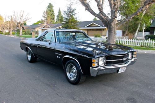 No reserve! black beauty 1972 chevy el camino ss clone chevrolet muscle classic